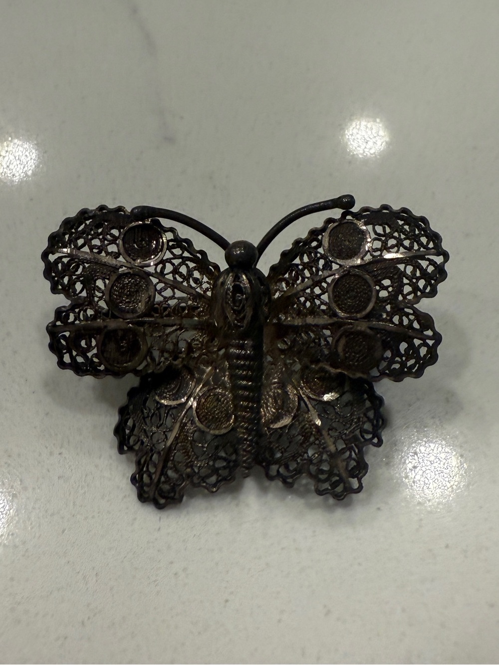 Metal Butterfly Brooch
